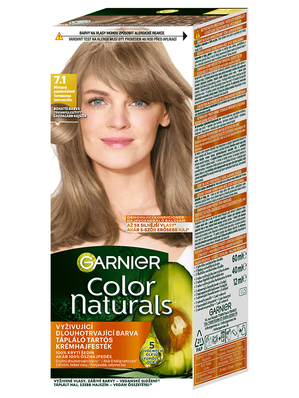 Color Naturals permanentná farba na vlasy 7.1 Prirodzená popolavá blond