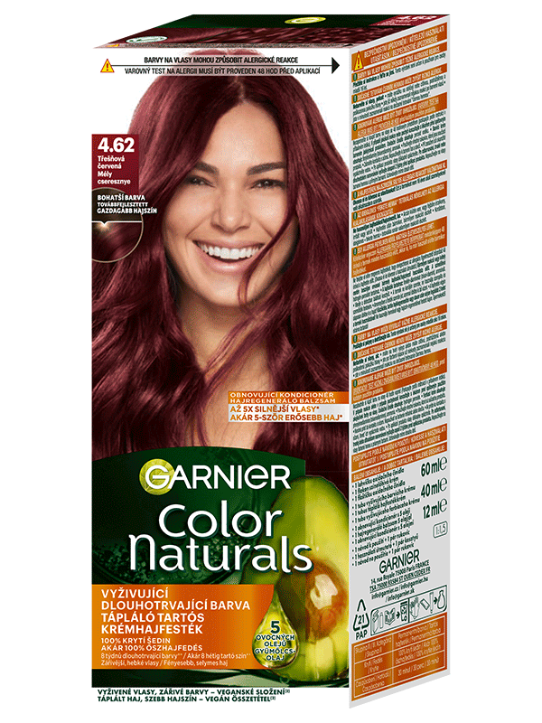 Color Naturals permanentná farba na vlasy 4.62 Čerešňová červená
