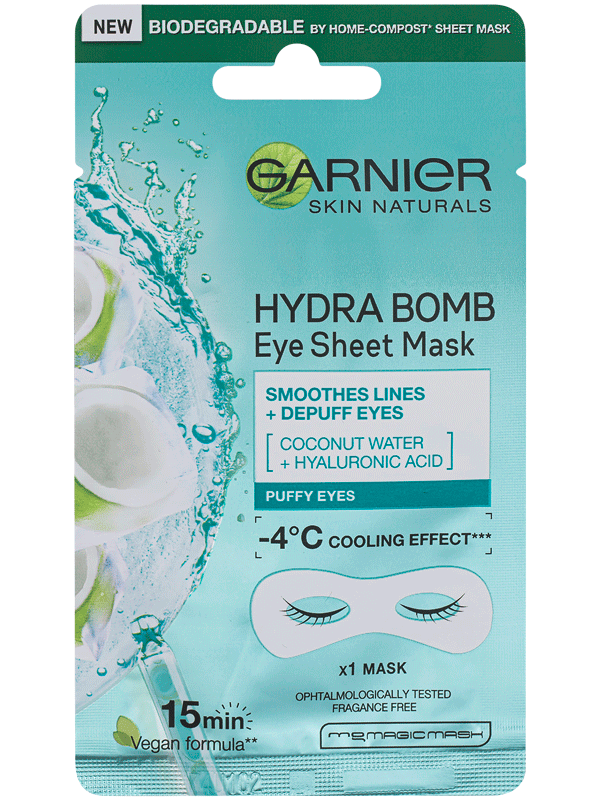 Hydra Bomb textilná očná maska s kokosovou vodou